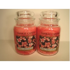 Yankee Candle, (2) 22 oz. Jars "Pink Carnation"    263467634455